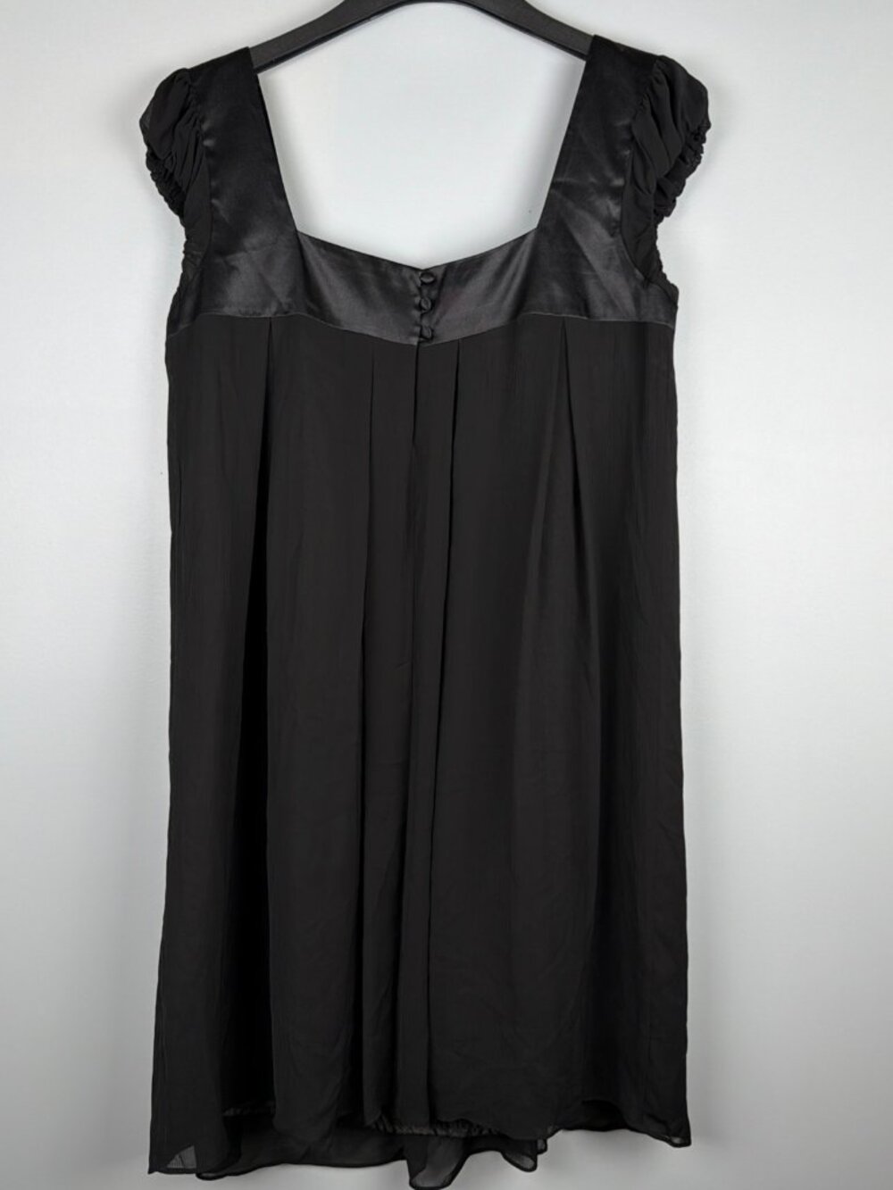 London Times Dress Womens 14 Black Babydoll Regency Empire Whimsigoth MOD Fairy - Picture 6 of 9